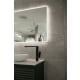 Aruvo Arled Rectangle LED Acrylic Frame Bathroom Mirror with Demister 900mm