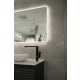 Aruvo Arled Rectangle LED Acrylic Frame Bathroom Mirror with Demister 1200mm