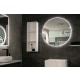 Aruvo Arled Round LED Acrylic Frame Bathroom Mirror with Demister 800mm