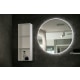 Aruvo Arled Round LED Acrylic Frame Bathroom Mirror with Demister 800mm