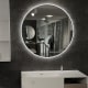 Aruvo Arled Round LED Acrylic Frame Bathroom Mirror with Demister 900mm