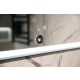Aruvo Frled Rectangle Black Metal Frame LED Bathroom Mirror 1500mm