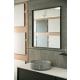 Aruvo Cstone Rectangle Composite Stone Bathroom Mirror Black 900mm