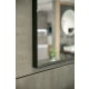 Aruvo Cstone Rectangle Composite Stone Bathroom Mirror Black 900mm