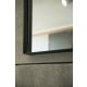 Aruvo Cstone Rectangle Composite Stone Bathroom Mirror Black 900mm