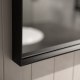 Aruvo Cstone Rectangle Composite Stone Bathroom Mirror Black 900mm