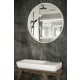 Aruvo Cstone Round Composite Stone Bathroom Mirror White 850mm