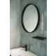 Aruvo Cstone Round Composite Stone Bathroom Mirror Black 700mm