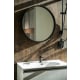 Aruvo Cstone Round Composite Stone Bathroom Mirror Black 850mm