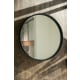 Aruvo Cstone Round Composite Stone Bathroom Mirror Black 850mm