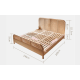 BohoBoho Costa Solid Wood & Rattan Bed Frame with Footboard, Queen