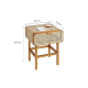 BohoBoho La Mar Solid Wood & Rattan Bedside Table, Natural, 47x43x60cm