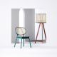 BohoBoho Costa Solid Wood & Rattan Dining Chair, Green, Set of 2