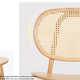 BohoBoho Costa Solid Wood & Rattan Dining Chair, Green, Set of 2