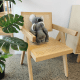 BohoBoho Rota Solid Wood & Rattan Dining Chair with Armrest, Oak