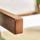 BohoBoho Rota Solid Wood & Rattan Dining Chair with Armrest, Black