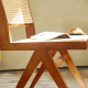 BohoBoho Rota Solid Wood & Rattan Dining Chair, Black, Set of 2