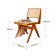 BohoBoho Rota Solid Wood & Rattan Dining Chair, Black, Set of 2