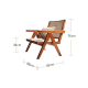 BohoBoho Rota Solid Wood & Rattan Lounge Chair, Oak, 66x59x76cm