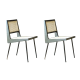 BohoBoho Monte Iron Wood Dining Chair, Black, Set of 2