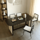 BohoBoho Monte Iron Wood Dining Chair, Natural, Set of 2