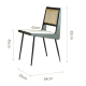 BohoBoho Monte Iron Wood Dining Chair, Natural, Set of 2