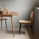 BohoBoho Monte Iron Wood Dining Chair, Walnut, Set of 2