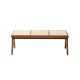 BohoBoho Monte Solid Wood & Rattan Bench, Walnut, 135x38x47cm