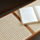 BohoBoho Monte Solid Wood & Rattan Bench, Walnut