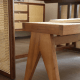 BohoBoho Monte Solid Wood & Rattan Bench, Walnut