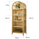 BohoBoho Ortu Rattan Shelving Unit, Natural, 65x45x170cm