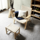 BohoBoho Verus Solid Wood & Rattan Lounge Chair, Natural, 65x65x74cm