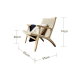 BohoBoho Verus Solid Wood & Rattan Lounge Chair