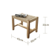 BohoBoho Verus Solid Wood & Rattan Foot Stool, Natural