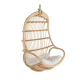 BohoBoho Ortu Rattan Hanging Chair without Stand, Natural, 75x75x110cm