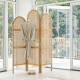 BohoBoho Tranquilo Solid Wood & Rattan Folding Screen, Natural, 150x3x200cm