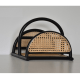 BohoBoho Tranquilo Solid Wood & Rattan Book Holder, Black, 31x29.5x28cm