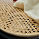 BohoBoho Sedo Solid Wood & Rattan Lounge Chair, Natural