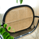 BohoBoho Sedo Solid Wood & Rattan Lounge Chair, Black