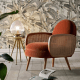 BohoBoho Verus Solid Ash & Rattan Armchair, Orange