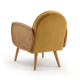 BohoBoho Verus Solid Ash & Rattan Armchair, Yellow