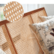 BohoBoho Rota Solid Wood & Rattan Loveseat, Walnut