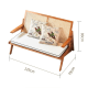 BohoBoho Rota Solid Wood & Rattan Loveseat, Walnut