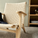 BohoBoho Verus Solid Wood & Rattan Lounge Chair with Foot Stool