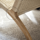 BohoBoho Verus Solid Wood & Rattan Lounge Chair with Foot Stool