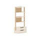 Boori Modular Kids 2 Drawer Bookshelf, Soft White and Beech