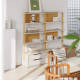 Boori Modular Kids 2 Drawer Bookshelf, Soft White and Beech