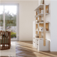 Boori Modular Kids 2 Drawer Bookshelf, Soft White and Beech