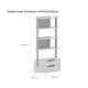 Boori Modular Kids 2 Drawer Bookshelf, Soft White and Beech