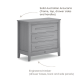 Boori Linear Kids 3 Drawer Chest Smart Assembly, Barley and Almond